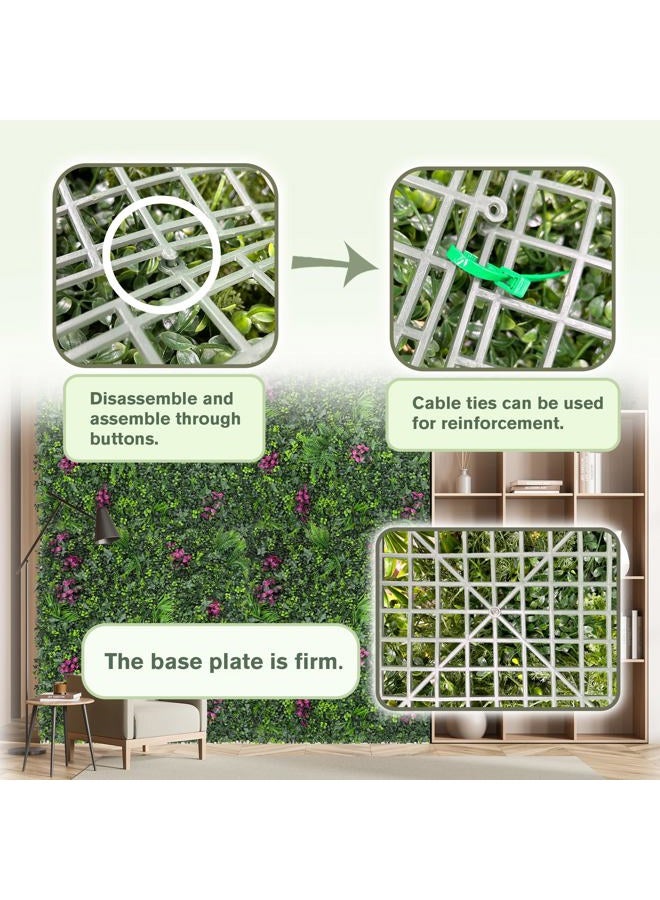 DOPGIB Greenery Grass Wall Boxwood Plant Roll: 48"x128"(43 SQFT) with UV Resistant Green Leaves Faux for Interior Wall, Greenery Backdrop,Garden and Indoor Outdoor Wall Panel Covering Privacy - Image 4