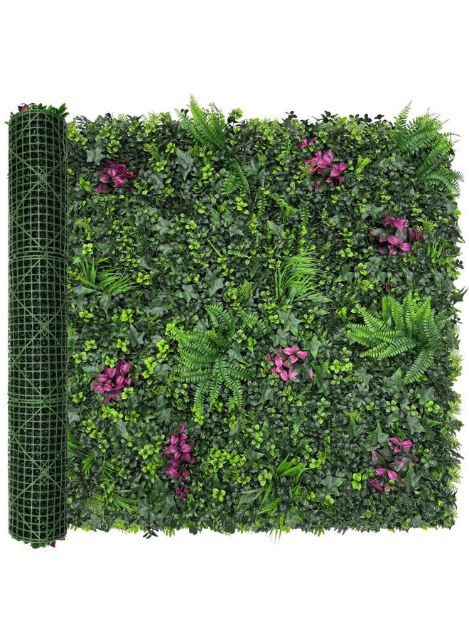 DOPGIB Greenery Grass Wall Boxwood Plant Roll: 48"x128"(43 SQFT) with UV Resistant Green Leaves Faux for Interior Wall, Greenery Backdrop,Garden and Indoor Outdoor Wall Panel Covering Privacy - Image 1