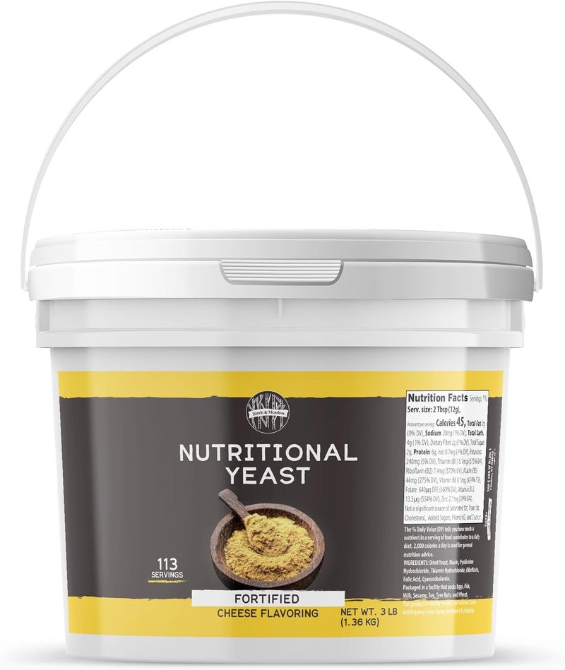 Birch & Meadow 1 Gallon Nutritional Yeast Flakes - Fortified Cheese Flavoring - Image 1