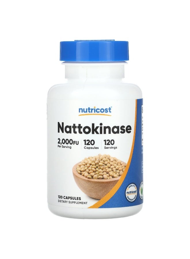 Nutricost نوتريكوست، ناتوكيناز، 2,000 FU، 120 كبسولة - Image 1