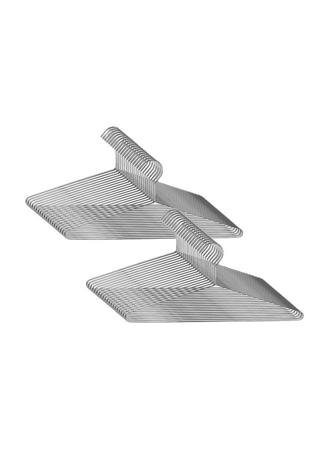 Noon East Pack of 2 - 20 Piece Stainless Steel Solid Hanger, Lightweight Strong and Durable for Jacket Pants Space Saving Household Hangers for Adults 19x43cm - Image 1