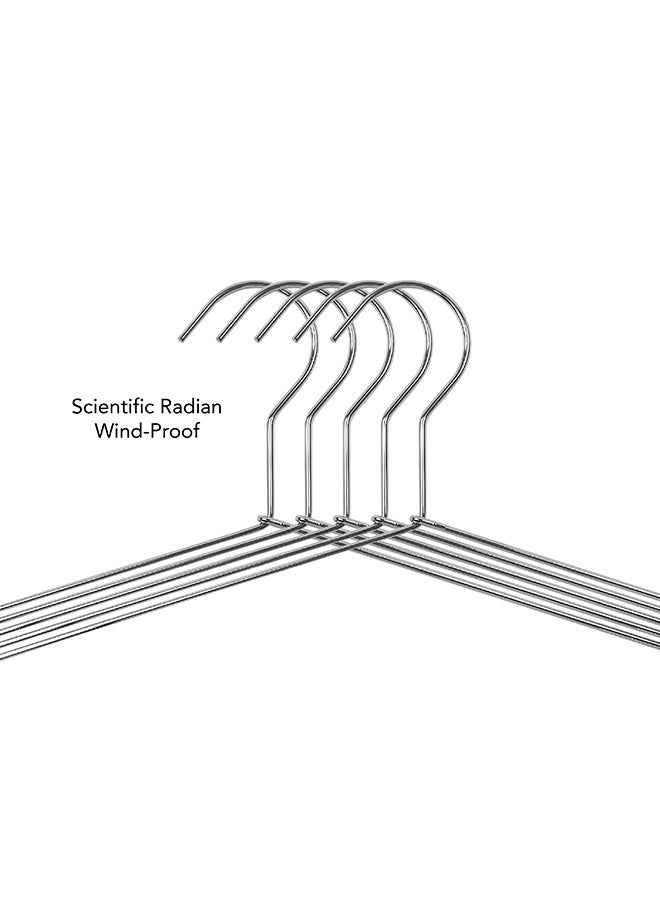 Noon East Pack of 2 - 20 Piece Stainless Steel Solid Hanger, Lightweight Strong and Durable for Jacket Pants Space Saving Household Hangers for Adults 19x43cm - Image 5