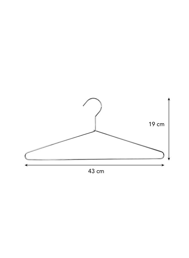 Noon East Pack of 2 - 20 Piece Stainless Steel Solid Hanger, Lightweight Strong and Durable for Jacket Pants Space Saving Household Hangers for Adults 19x43cm - Image 3