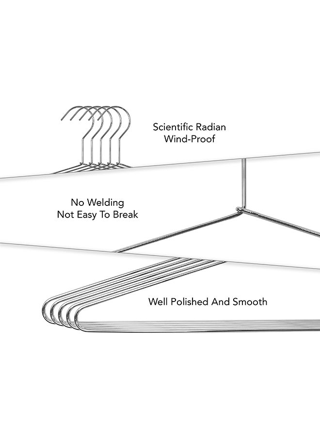 Noon East Pack of 2 - 20 Piece Stainless Steel Solid Hanger, Lightweight Strong and Durable for Jacket Pants Space Saving Household Hangers for Adults 19x43cm - Image 4