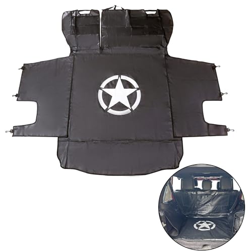 SUNPIE غطاء صندوق للكلاب متوافق مع جيب رانجلر JK/JL Unlimited 4 أبواب 2007-2024، مقاوم للماء وغير قابل للانزلاق، واقي للصندوق، غطاء قابل للغسل، أوكسفورد ثقيل الوزن - Image 1