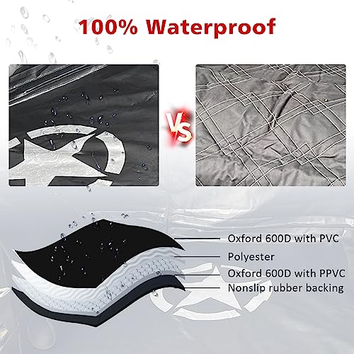 SUNPIE غطاء صندوق للكلاب متوافق مع جيب رانجلر JK/JL Unlimited 4 أبواب 2007-2024، مقاوم للماء وغير قابل للانزلاق، واقي للصندوق، غطاء قابل للغسل، أوكسفورد ثقيل الوزن - Image 3