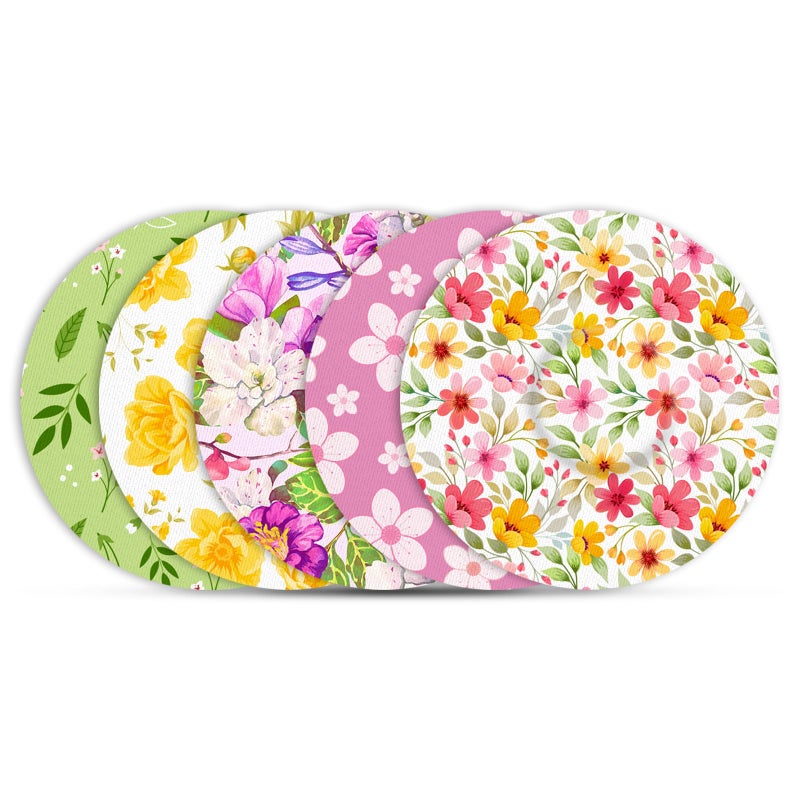 OBUZOO 10 Pack Libre 3 Plus Sensor Covers Waterproof & Sweatproof Patches for Libre 3 Sensor & Plus,Hypoallergenic & Latex Free,Breathable & Flexible Diverse Floral Stickers for Long Stay Protection - Image 1