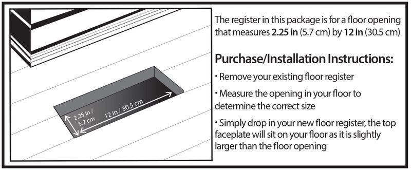 Decor Grates PL212-BLK 10 2-Inch by 12-Inch Plastic Floor Register, Black - Image 2