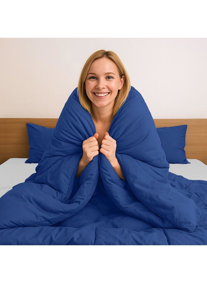 Pure Bedding Duvet Cover King Size - 3 Pieces Extra Soft Bedding Set, Includes 1 Duvet Cover 104x90 Inches with Zipper Closure & 2 Pillow Shams, Comforter Not Included, Navy - Image 3