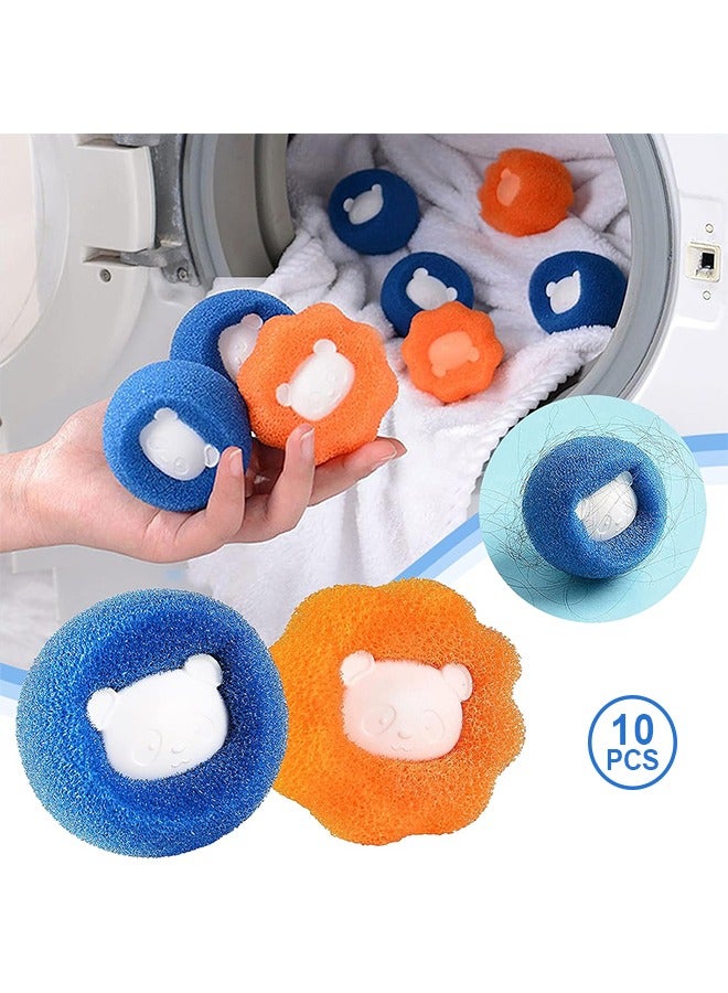 10Pcs Pet Hair Remover for Laundry, Lint Remover Washing Balls Reusable Pet Hair Catcher, Washing Machine Hair Catcher Dryer Balls for Clothing Dog Cat Pet Fur Remover - Image 1