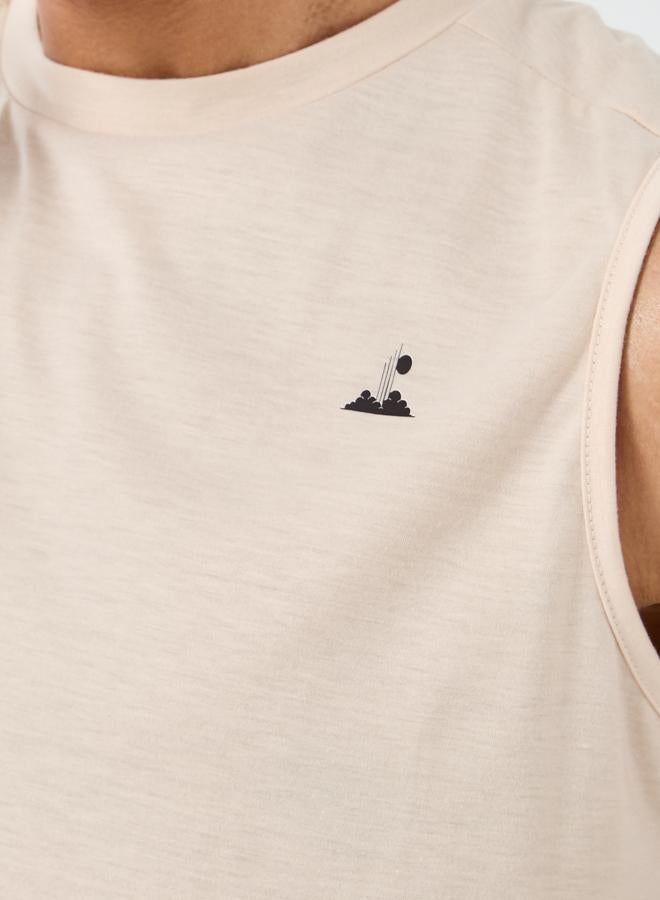 Styli Minimal Print Tank Top and Shorts Set - Image 3