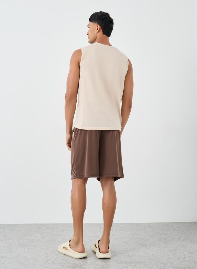 Styli Minimal Print Tank Top and Shorts Set - Image 4