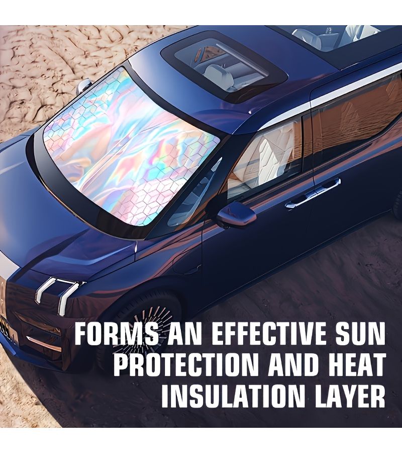 Four Layer Titanium Silver Laser Coating Sunshade Foldable Windshield Cover for Mini Cooper Countryman - Image 3