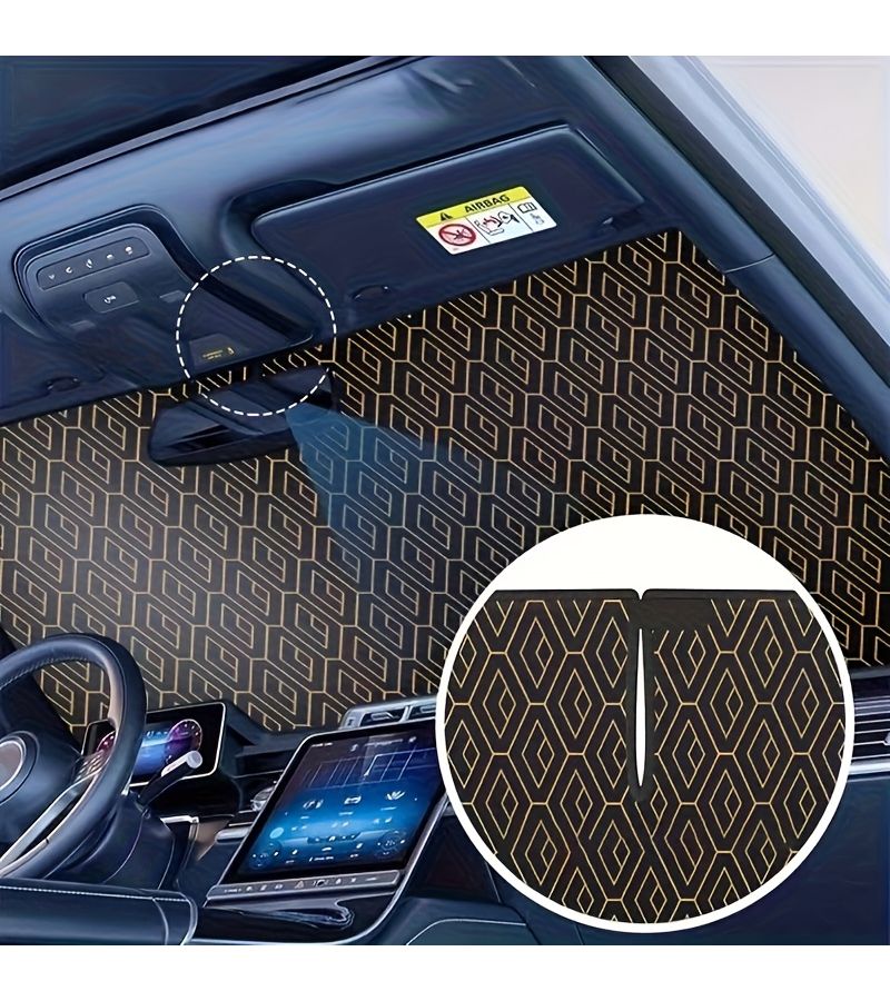 Four Layer Titanium Silver Laser Coating Sunshade Foldable Windshield Cover for Mini Cooper Countryman - Image 5