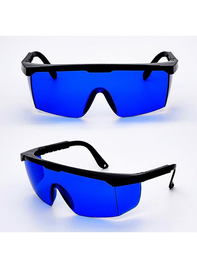 Semi Rimless Shield Laser Safety Glasses, Anti UV and Infrared Light Eye Protection - Blue - Image 2