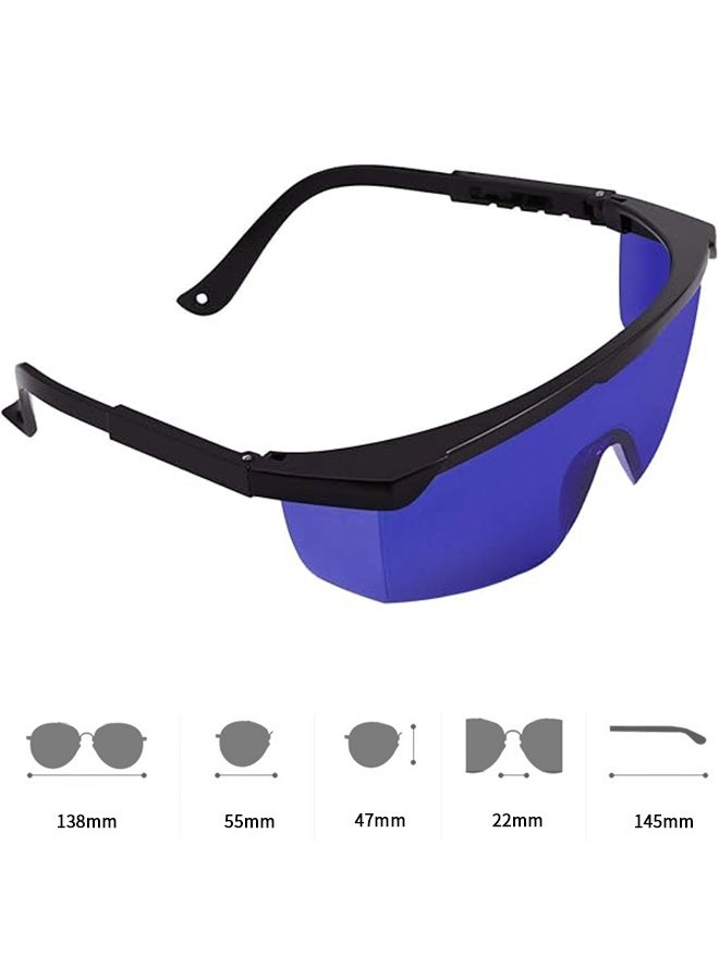 Semi Rimless Shield Laser Safety Glasses, Anti UV and Infrared Light Eye Protection - Blue - Image 3