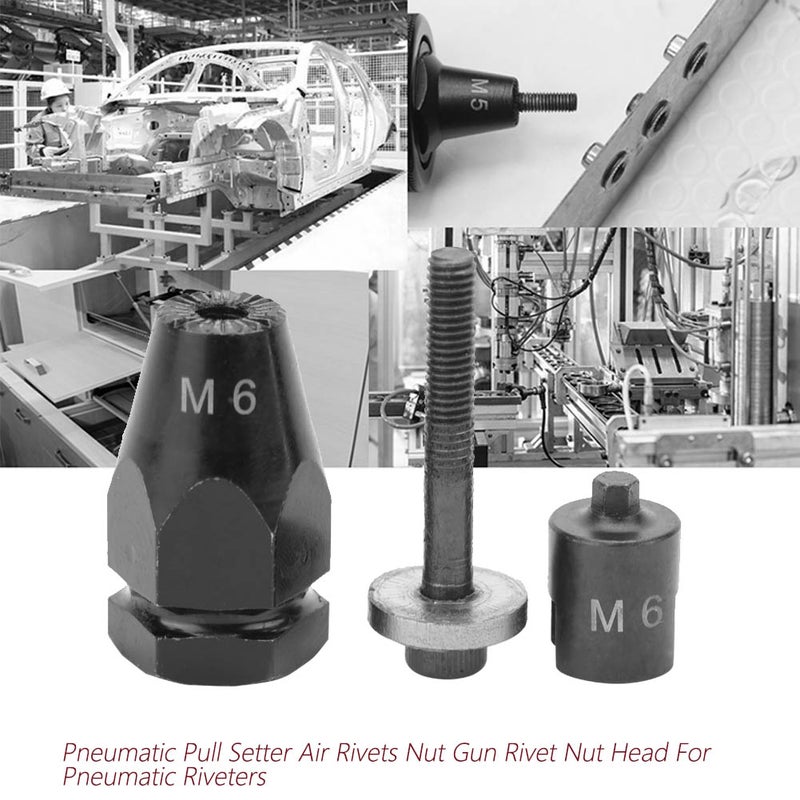 Pneumatic Pull Setter Air Rivets Nut Gun Rivet Nut Head (M6 Hex clamp shank) - Image 5