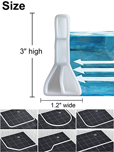 Ynotus 3" High Shower Water Splash Guard 78 Inch Collapsible Shower Threshold Water Dam Barrier Shower Dam Water Stopper To Keep Water In Shower Splash Guard For Walk In Shower Water Guard (6.5Ft） - Image 2