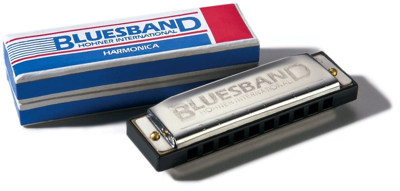 HOHNER Blues Band Harmonica, Key of C, Chrome (1501BX) - Image 3