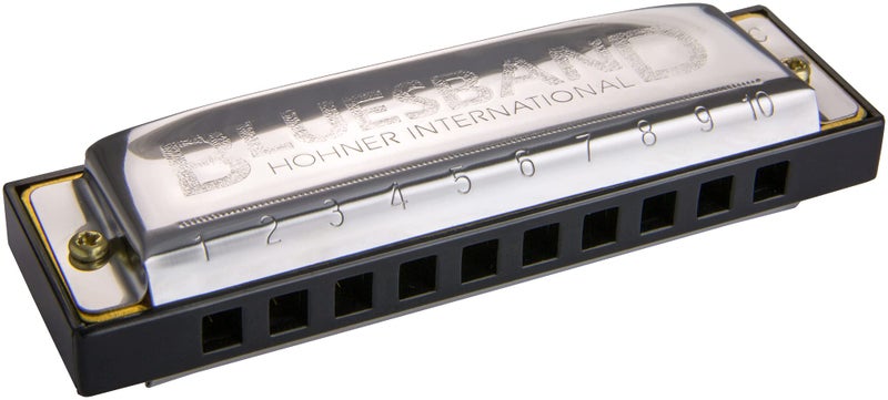 HOHNER Blues Band Harmonica, Key of C, Chrome (1501BX) - Image 5