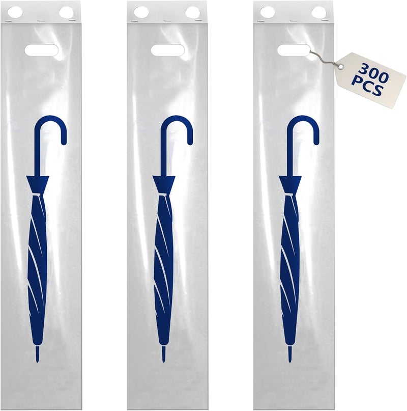 montex Umbrella Bag 300 Pcs, Umbrella Bags Disposable, Wet Umbrella Bags, Large Plastic Bags Umbrella Holder Stand - Image 1