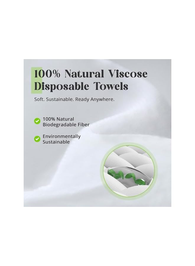 The Bros 10-Pack Disposable Bath Towels | Thick Cotton, 70x140cm | Soft, Hygienic Travel Towel Set for Hotel, Salon, Beach, Gym, Spa, Sauna, Swimming, Camping, Bathroom & Daily Use - Image 3