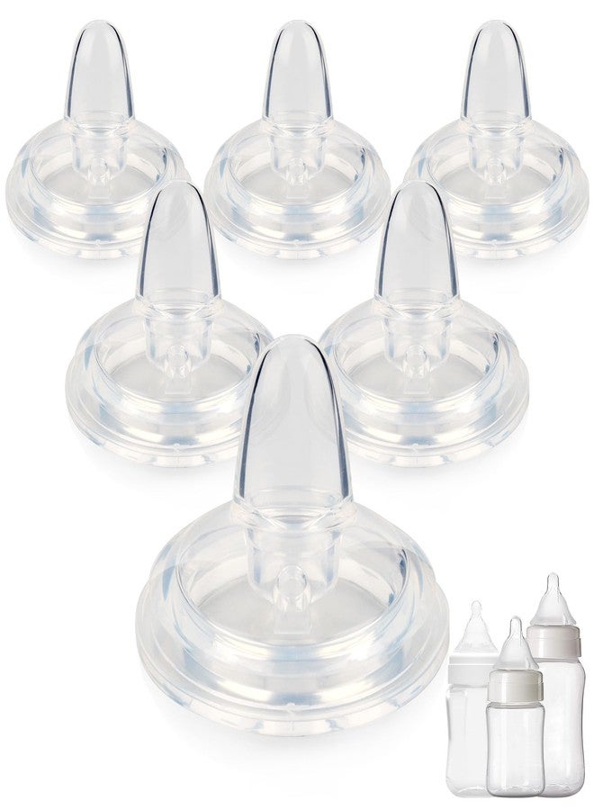 joyfeed Sippy Spout Nipple for Evenflo Balance Plus Wide Neck Baby Bottles&Glass Bottle,Variable Flow, Silicone Conversion Nipples,6+ Months,6 Count - Image 1