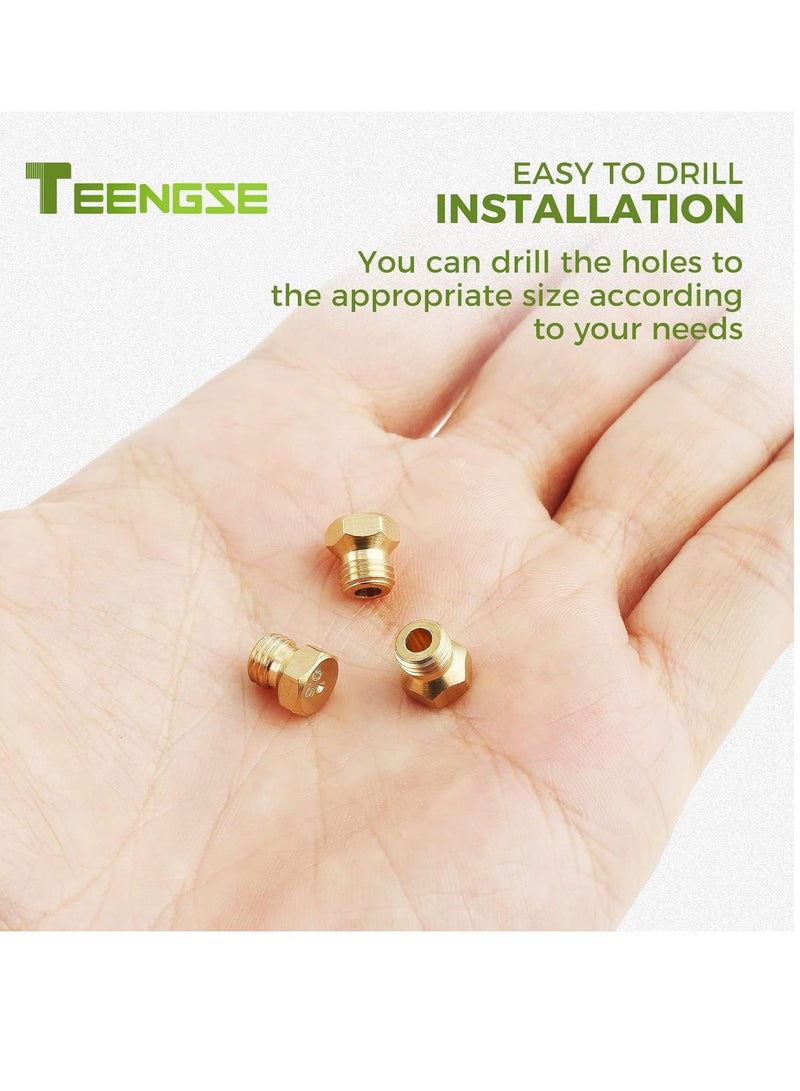 RATSAW M6×0.75mm/0.5mm Brass Jet Nozzle 20PCS LP Gas Conversion Kit for Propane LPG Natural Gas Pipe Water Heater DIY Burner Parts  - Image 3