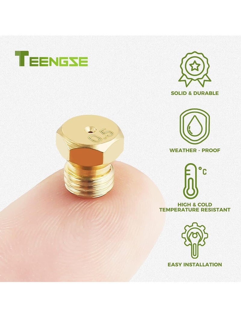 RATSAW M6×0.75mm/0.5mm Brass Jet Nozzle 20PCS LP Gas Conversion Kit for Propane LPG Natural Gas Pipe Water Heater DIY Burner Parts  - Image 5
