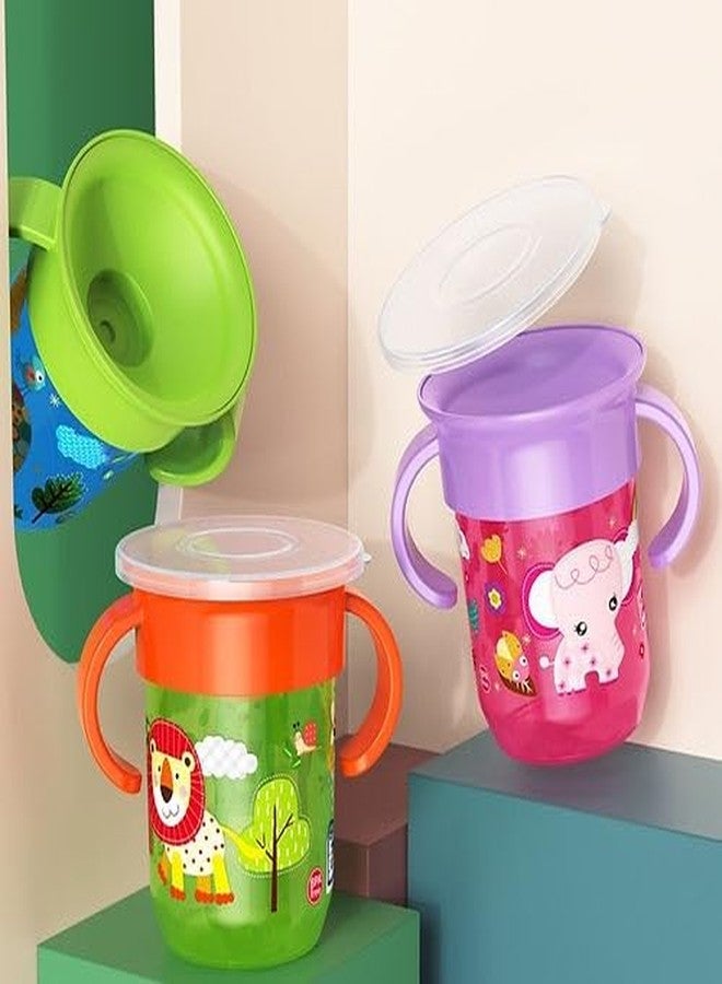 Moppets كوب الشرب Moppets Baby Wonder (يعمل بالشفاه بزاوية 360 درجة) بمقبض مزدوج وغطاء (أزرق) - Image 4