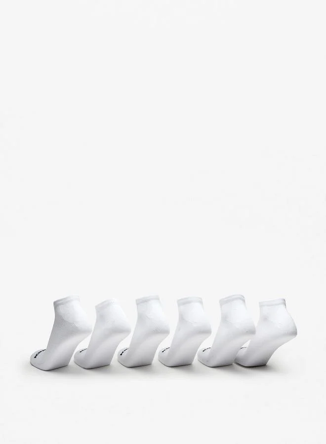 Kappa WHITE Logo Detail Ankle Length Sports Socks - Set of 6 for Men | Best Price UAE