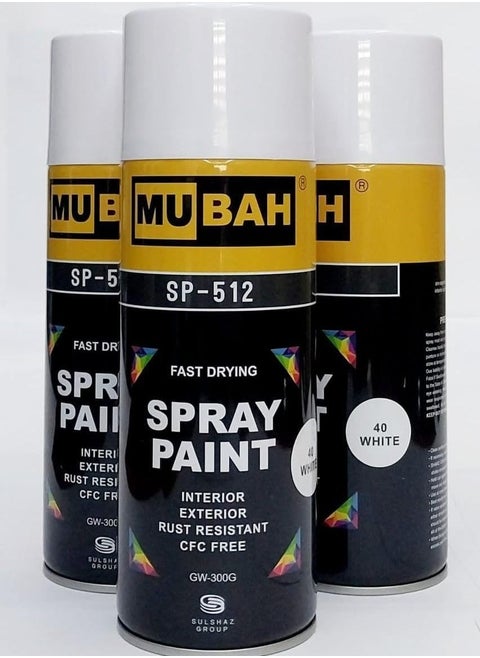 Quick Drying Smooth Finish Premium Quality Durable High-Gloss Interior And Exterior Spray Paint(pack of 3) (400ml each)
