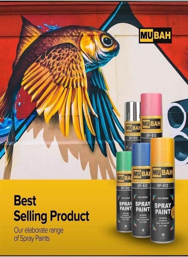 Quick Drying Smooth Finish Premium Quality Durable High-Gloss Interior And Exterior Spray Paint(pack of 3) (400ml each)