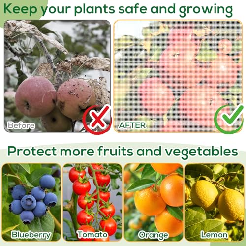 ZYP Fruit Tree Netting with Drawstring, 7 x 6ft Ultra-Fine Mesh Garden Insect & Bird Protection Cover, Breathable Reusable Tree Netting for Citrus, Apple, Peach & Shrubs - Image 3