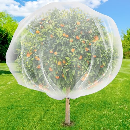 ZYP Fruit Tree Netting with Drawstring, 7 x 6ft Ultra-Fine Mesh Garden Insect & Bird Protection Cover, Breathable Reusable Tree Netting for Citrus, Apple, Peach & Shrubs - Image 1