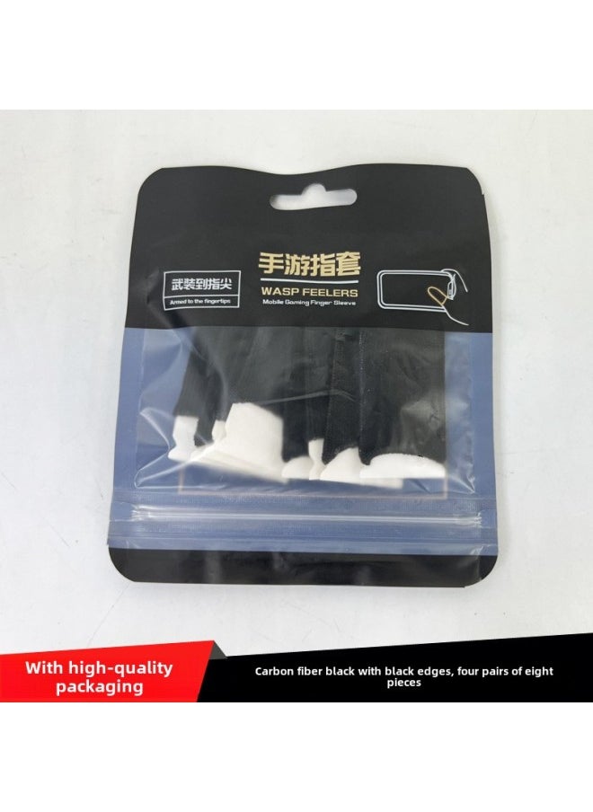 Generic Popular Game Finger Set Ultra-thin Mobile Game Non-slip Sweat-proof E-sports Finger Set King Walking Artifact Chicken Finger Set-Product Color:8 PCs Carbon Fiber 】  - Image 1