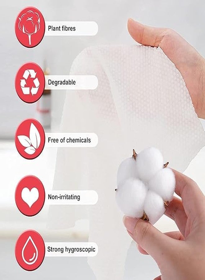 DECSTY DESCTY Magic Tablet Towel, Big Disposable Pure Cotton Compressed Portable Travel Facial Water Wet Napkin Moistened Tissues Handkerchief Big Size 40x21cm (20 Pieces Tissues (Pouch) - Image 5