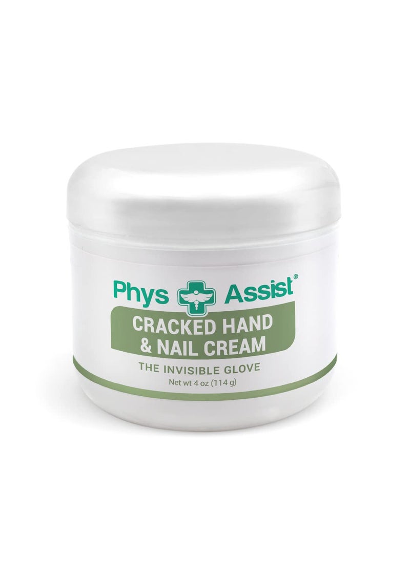PhysAssist - Cracked Hand and Nail Cream "The Invisible Glove"-with Lavender & Peppermint Helps Soothe, Moisturize, Cracked Hands, Fingers and Nails. 4 OZ - Image 1