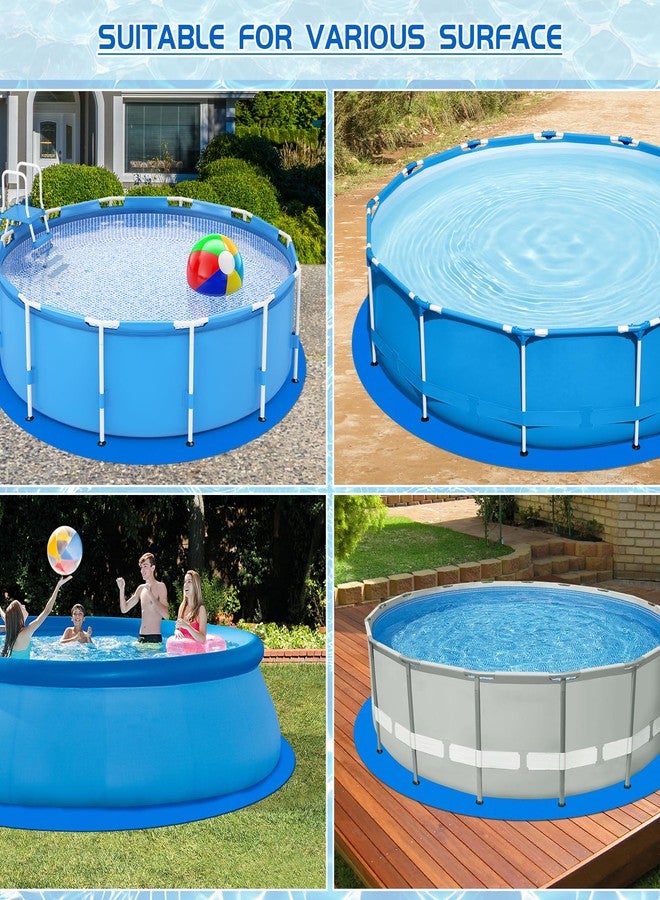 RGJ 15 x 15 Ft Swimming Pool Ground Cloth, Thickened Double-Sided Swimming Pool Liner Pad Tarp for Above Ground Pool, Waterproof PE Pool Ground Pad, Prevents Punctures Pool Mat Protector Tarp (Round) - Image 5