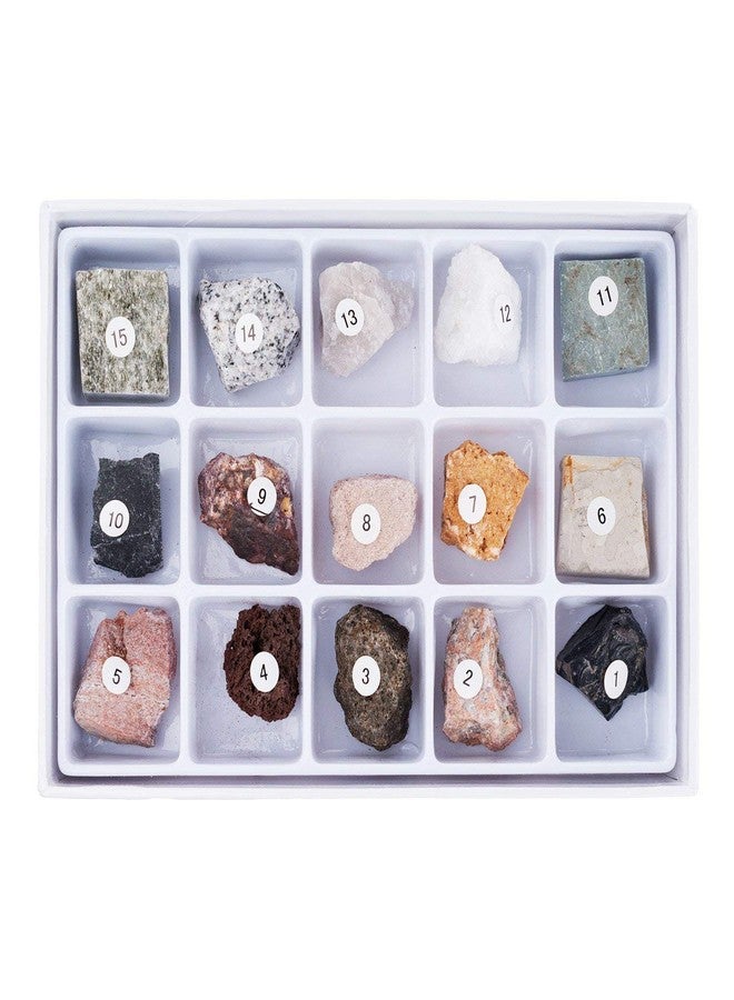 امسكوب مجموعة AmScope RK-15 المكونة من 15 قطعة لعينات الصخور للمجاهر الاستريو - Image 2