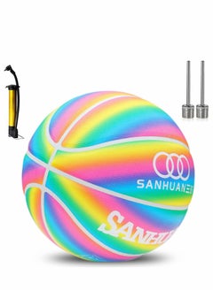 KASTWAVE Basketball, Colorful Street Basketball, Foam Rubber Basketball 28.5 with Pump for Indoor and Outdoor for Women, Girls, Boys and Youth, Youth Game Ball for Kids Indoor and Outdoor Basketball Games  - Image 2