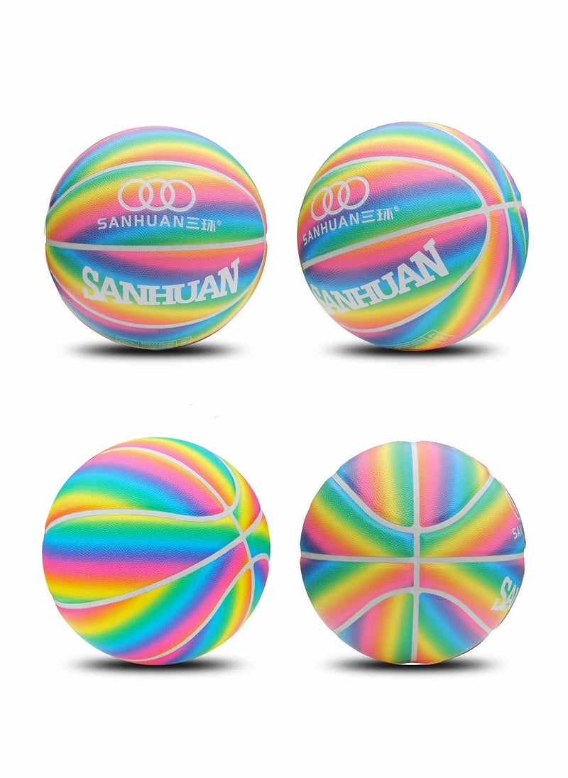 KASTWAVE Basketball, Colorful Street Basketball, Foam Rubber Basketball 28.5 with Pump for Indoor and Outdoor for Women, Girls, Boys and Youth, Youth Game Ball for Kids Indoor and Outdoor Basketball Games  - Image 3