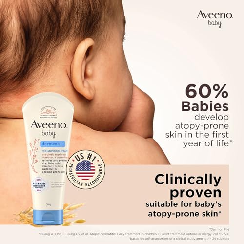 Aveeno Baby Dermexa Moisturising Cream 100G With Triple Oat Complex And Ceramides To Soothe And Relieve Dry, Itchy, Sensitive Skin|Us Pediatrician Recommended|No Added Fragrance, Cortisone Or Dyes - Image 3