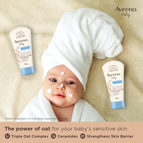 Aveeno Baby Dermexa Moisturising Cream 100G With Triple Oat Complex And Ceramides To Soothe And Relieve Dry, Itchy, Sensitive Skin|Us Pediatrician Recommended|No Added Fragrance, Cortisone Or Dyes - Image 4