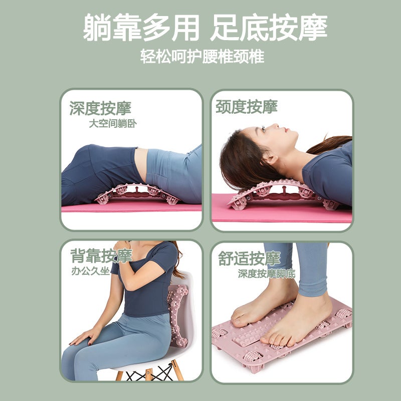 Newly Upgraded Waist Roller Stretcher And Foot Massager Back Orthosis Infinite Adjustment Lumbar Soothing Device - Image 5