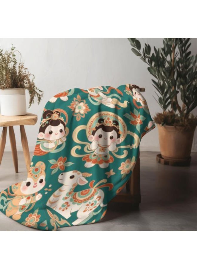 عام بطانية رقيقة من الفانيلا الكرتونية للأطفال أو الطلاب (دافئة ومريحة ومناسبة للنوم والألعاب) 100 سم * 150 سم - Image 4