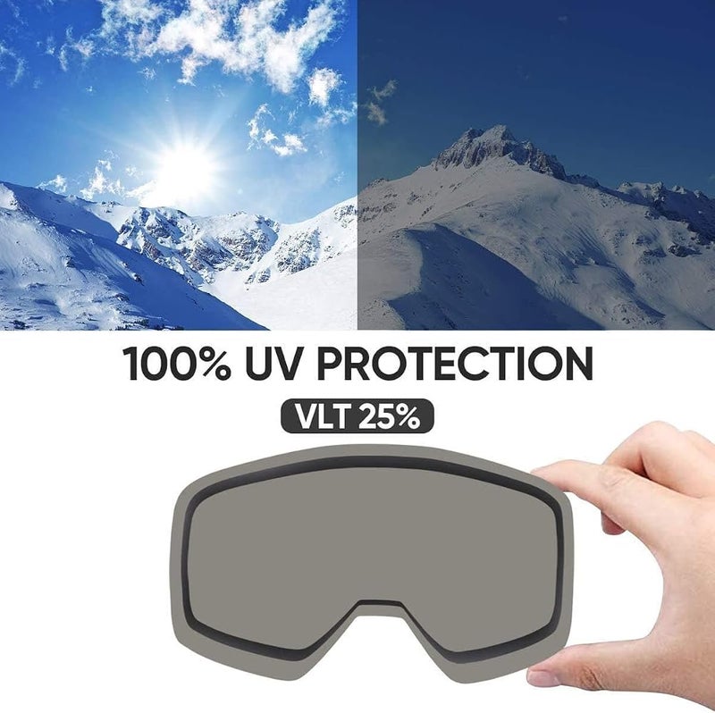 Excefore Motorcycle Goggles, Dirt Bike Goggles, ATV Racing Motocross Goggle Glasses, UV Protection Windproof Anti Fog Racing Goggles, Racing Helmet Goggles, for Adults Men Women Youth Kids (Green) - Image 3