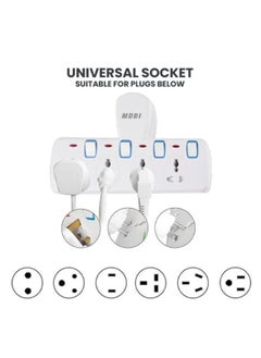 MODI Multi Plug Power Extension Adapter 4 Way Universal Wall Socket UK 3 Pin Socket For Home Office And Kitchen  - Image 4