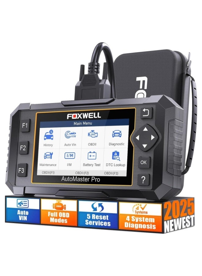 فوكسويل ماسح OBD2 FOXWELL NT614 الأفضل لعام 2025 أداة تشخيصية مع 5 خدمات، ماسح محرك، وسادة هوائية، ناقل حركة، نظام الفرامل المانعة للانزلاق (ABS)، ماسح للسيارات، ABS/SAS/EPB/الدفعة/زيت، تحديث مجاني مدى الحياة عبر واي فاي، اختبار البطارية، ماسح سيارات - Image 1