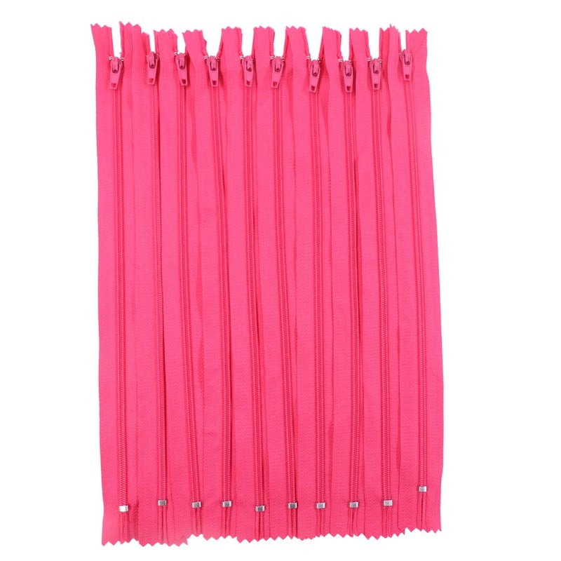 Renashed 60Pcs 12Inch Nylon Coil Zippers for Tailor Sewer Sewing Craft Crafters Specia Rose red